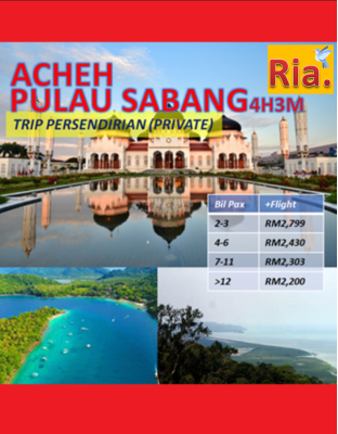 Private Acheh Pulau Sabang 4H3M