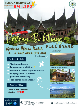 Padang Bukit Tinggi Maninjau 4H3M
