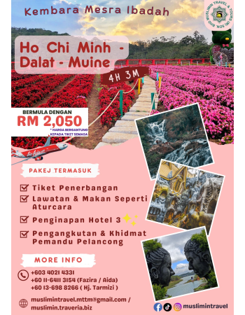 HO CHI MINH - DALAT - MUINE 4H3M